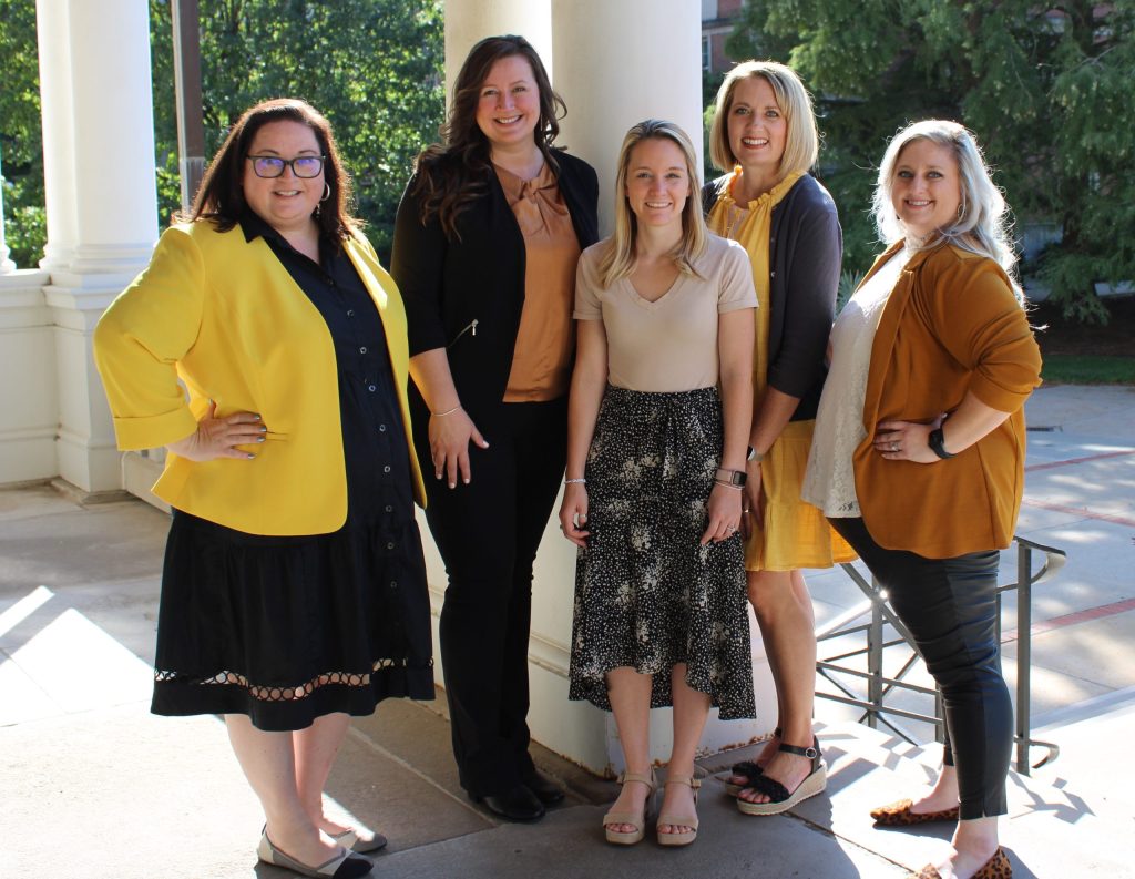 Literacy Consultants (Left to right) Candice Robb, Aileen Farr, Madison Koukol, Debbie Schroer, Whitley Melton