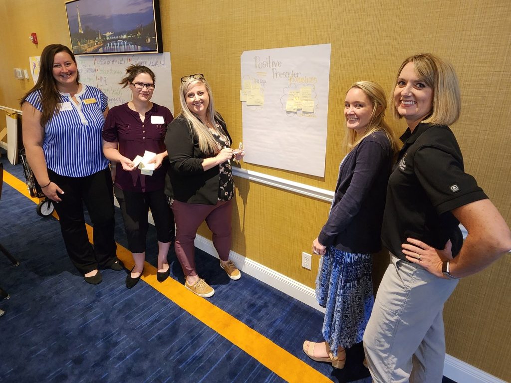 Consultants (left to right): Aileen Farr, Reah Morabith, Whitley Melton, Madison Koukol, and Debbie Schroer.